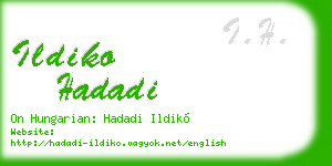 ildiko hadadi business card